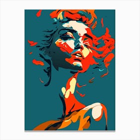 Woman'S Face Canvas Print