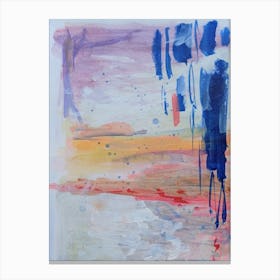 Abstract Painting Raimbow Lake Canvas Print