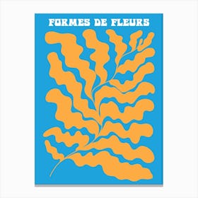 Formes Blue Canvas Print