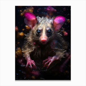Liquid Otherworldly Playful Possum 3 Canvas Print