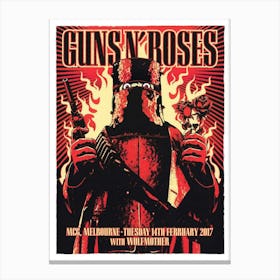 Guns N Roses, Wolfmother Melbourne Tour High Quality Premium Poster Canvas Print