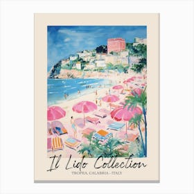 Tropea, Calabria   Italy Il Lido Collection Beach Club Poster 2 Canvas Print