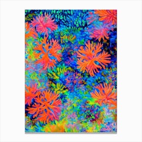 Acropora Millepora Vibrant Painting Canvas Print