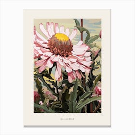 Flower Illustration Gaillardia 3 Poster Canvas Print