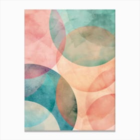 Abstract Watercolor Circles Canvas Print