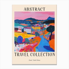 Abstract Travel Collection Poster Seoul South Korea 4 Canvas Print