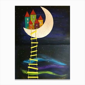 Ladder To The Moon Canvas Print