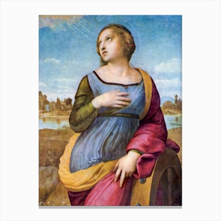 Saint Catherine Of Alexandria, Raphael Canvas Print