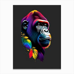 Gorilla With Wondering Face Gorillas Tattoo 2 Canvas Print