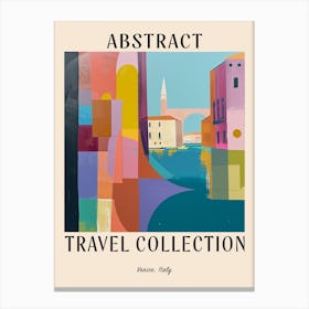 Abstract Travel Collection Poster Venice Italy 1 Canvas Print