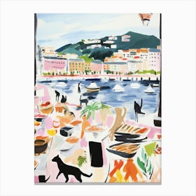 The Food Market In Monaco 3 Illustration Canvas Print