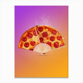 Pizza Fan Canvas Print