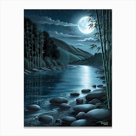 Moonlight River 1 Canvas Print