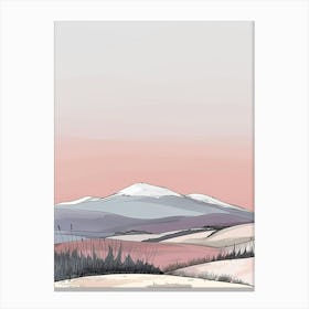 Mount Monadnock Usa Color Line Drawing (7) Canvas Print