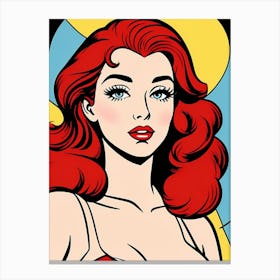 Luminous Gaze: The Woman Who Owns the Canvas Red Haired Woman Canvas Print