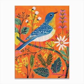 Spring Birds Bluebird 2 Canvas Print