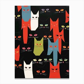 cats pattern Canvas Print