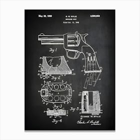 Revolver Grip Gun Patent Print Gun Art Revolver Decor Gun Patent Gun Blueprint Gun Patent Art Historical Print G5531 Canvas Print