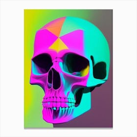 Skull With Neon Accents Paul 1 Klee Canvas Print