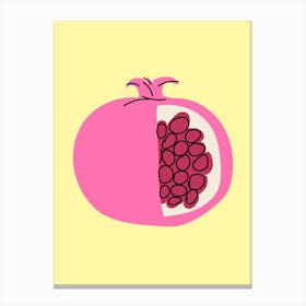 Pomegranate Colorful Fruit Print Canvas Print