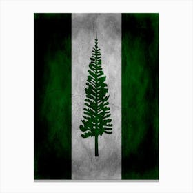 Norfolk Island Flag Texture Canvas Print