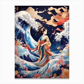 The Great Wave off Kanagawa - Anime Style 3 Canvas Print