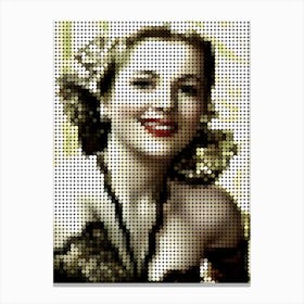 Joan Fontaine Dots Canvas Print