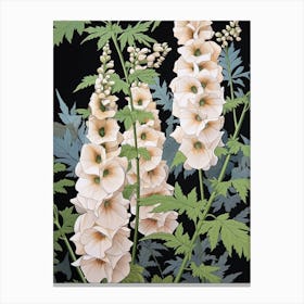 Flower Illustration Delphinium 4 Canvas Print