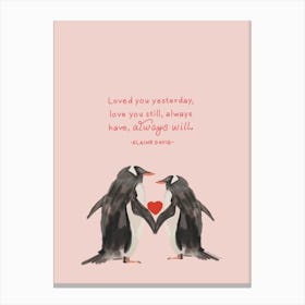 Penguin Love Canvas Print