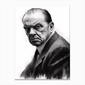 Gangster Art Frank Costello The Departed B&W Canvas Print