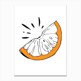 Orange Slice Vector Illustration Canvas Print