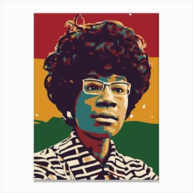 Shirley Chisholm Black Women Activist Legend in Pop Art Canvas Print