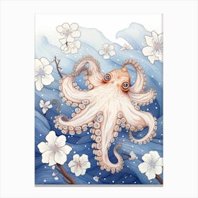 Star Sucker Pygmy Octopus Illustration 6 Canvas Print