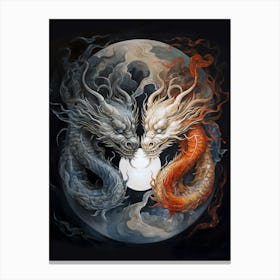 Dragon Elements Merged Illustration 11 Canvas Print