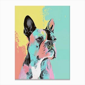 French Bulldog Pastel Illustration Canvas Print
