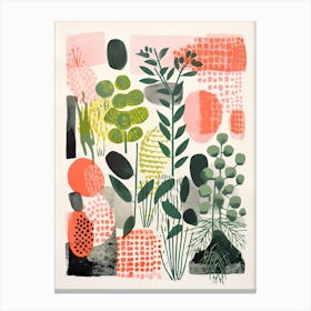 Humboldt Botanical Gardens Abstract Riso Style 1 Canvas Print