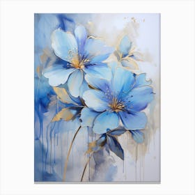 Blue Flowers 16 Canvas Print