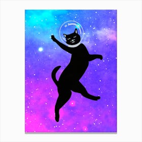 Happy Space Cat Canvas Print