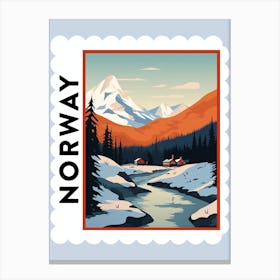 Norway 1 Travel Stamp Poster Canvas Print