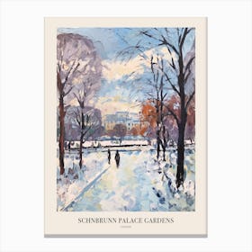 Winter City Park Poster Schnbrunn Palace Gardens Vienna 3 Canvas Print