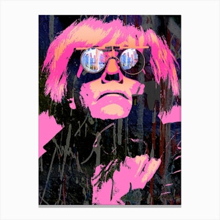 Portrait  Of Andy Warhol Canvas Print