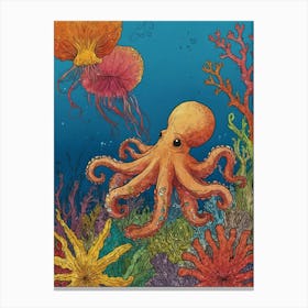 Octopus 60 Canvas Print