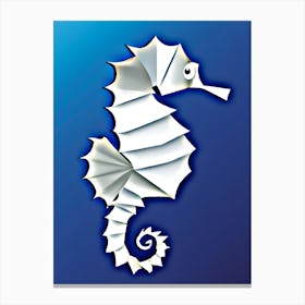 Origami Seahorse Canvas Print