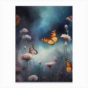 Butterflies In The Sky 3 Canvas Print