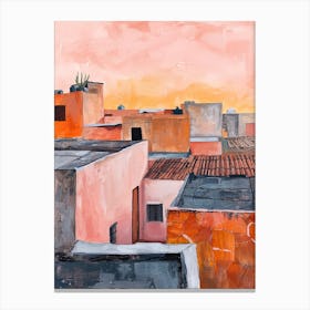 Mexico City Rooftops Morning Skyline 2 Canvas Print