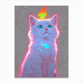 Neon Cat 5 Canvas Print