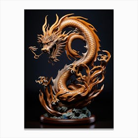 Chinese Dragon Elements 3d 4 Canvas Print