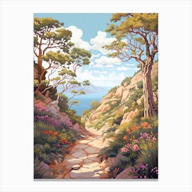 Lycian Way Turkey 1 Hike Illustration Canvas Print