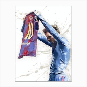 Lionel Messi Barcelona Canvas Print