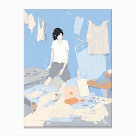 Girl In A Room Canvas Print